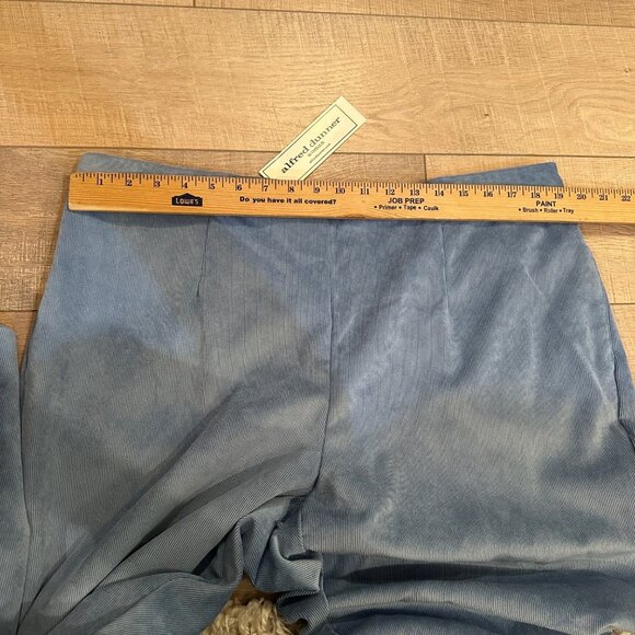 ALFRED DUNNER WOMENS 20W BLUE CORDUROY PULL ON PANTS CLASSIC FIT COMFORT - Picture 5 of 10